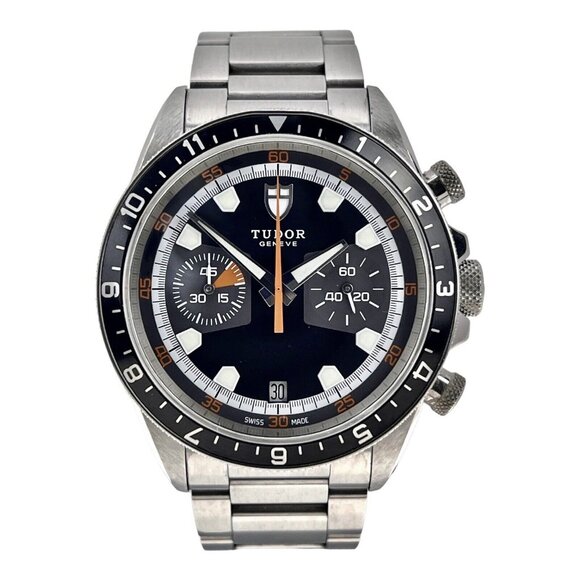 2013 Tudor Heritage Chronograph Auto 42mm Stainless Steel Mens Watch 70330N B&P - Picture 1 of 8